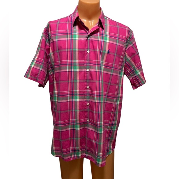 Polo Ralph Lauren Men’s Marlowe Shirt XL  Button Up Short Sleeve Plaid Pony VTG. - Picture 1 of 9